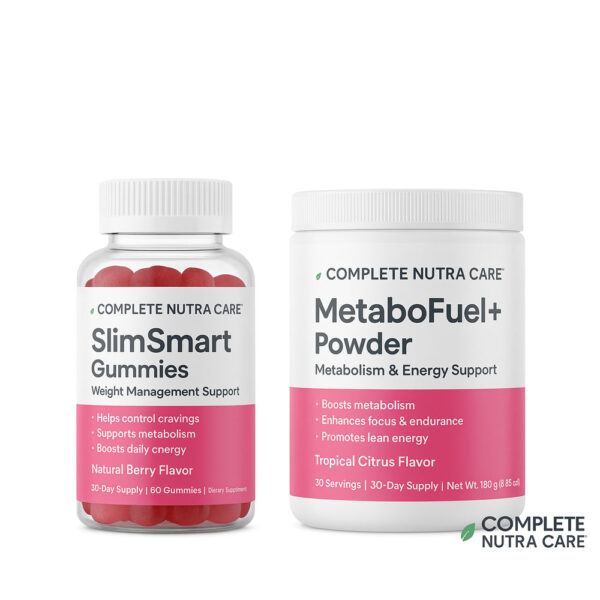 both 1× SlimSmart Gummies + 1× MetaboFuel+ Powder